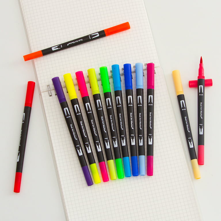 Black Markers for Drawing - Marker Pens Brush Pens for Artists Felt Tip Pens  Cal