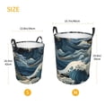 thumbnail image 2 of Laundry Basket, Blue Sea Waves Art Laundry Hamper Waterproof Laundry Bag Clothes Hamper Laundry Bin with Handles for Bedroom, Living Room, Kids Room, 2 of 6