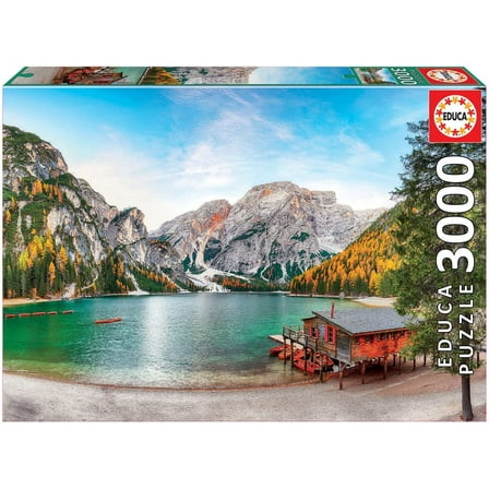 3000 Piece Braies Lake at Autumn Jigsaw Puzzle by Educa Borras