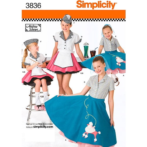 Simplicity Girl's Size 3-6 Costumes Pattern, 1 Each - Walmart.com ...