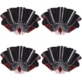 thumbnail image 4 of ColoMX 4pcs Huevo redondo Moldes de tarta de acero al carbono Moldes para hornear reutilizables (rojo negro), 4 of 7