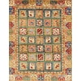 thumbnail image 1 of Ahgly Company Indoor Rectangle Abstract Metallic Gold Abstract Area Rugs, 4' x 6', 1 of 6