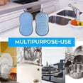 thumbnail image 7 of Kitchen sponge scrubber, reusable, multi-purpose scrubbing pad, sponge for cleaning dishes - blue, 7 of 7