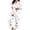 White, variant on ZHOGXU Christmas Womens 2 Piece Pajama Sets Printed Long Sleeve Button Down Top Pant Pjs Sets Cozy Nightwear Homewear,Red,L