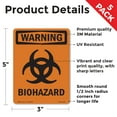 thumbnail image 2 of Biohazard With Symbol OSHA WARNING Vinyl Decal Label 5 Inch x 3.5 Inch - 5 Pack, 2 of 6