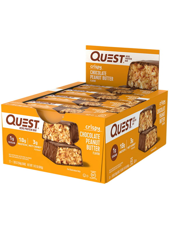 Quest Hero Protein Bar, Chocolate Peanut Butter, 12 Count