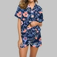 thumbnail image 2 of GERsome Womens Pajamas 2 Piece Lounge Set Pjs Button Down Top and Shorts Matching Sets Summer Soft Loungewear S-XXL, 2 of 5