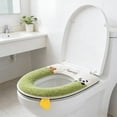 thumbnail image 5 of Cojín de asiento de inodoro grueso con asa de transporte, cobertura completa, cálido para el invierno, para el hogar, cojín de asiento de inodoro extraíble, funda para asiento de inodoro., 5 of 5