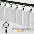 thumbnail image 5 of 100% Blackout Faux Linen Curtains for Livingroom Bedroom,2 Panels Set,Thermal Insulated,With Free 20 Ring Clips - BrightWhite, W50 X L72, 5 of 9