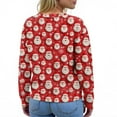 thumbnail image 7 of Women's Cute Fun Christmas Sweater Long Sleeve Knitted Sweater for Fall and Winter, Festive Holiday Wear, Perfect as Christmas Sweaters for Women and Christmas Gifts,Red,Size L, 7 of 7