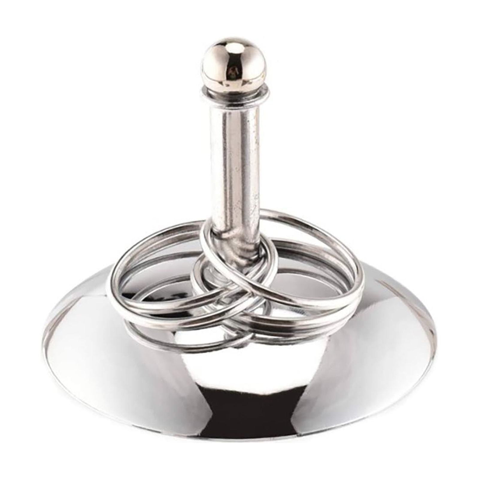 Zinc-Coated Metal Ring Parrot Toy for Small to Large Birds, Interactive Stacking Training Toy for Intellectual Development, Chew-Resistant Design for Cockatiels, Parakeets, Conures and Lovebirds