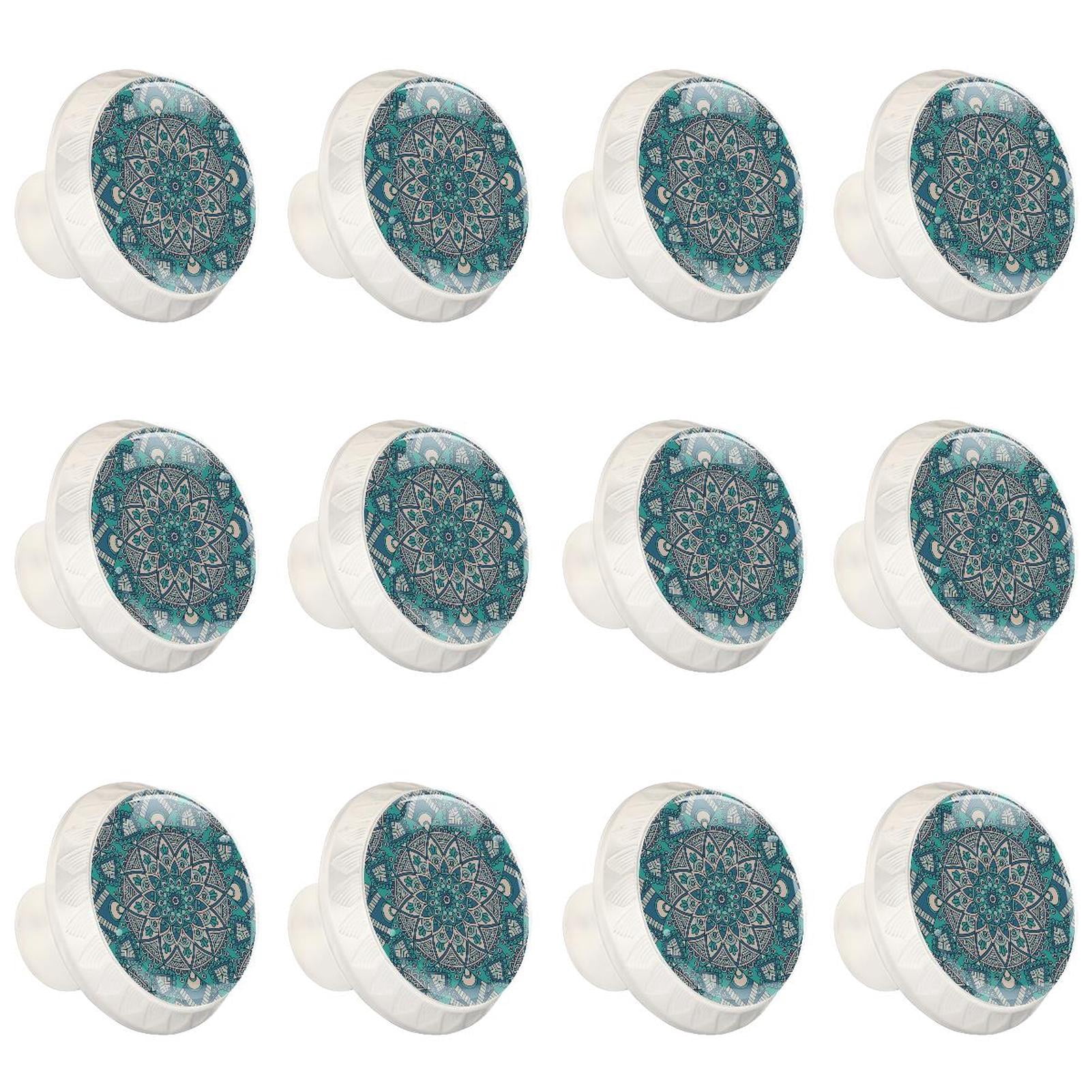 12 Pcs Mandala Bohemian Knobs for Kitchen Cabinet Cupboard Dresser ...