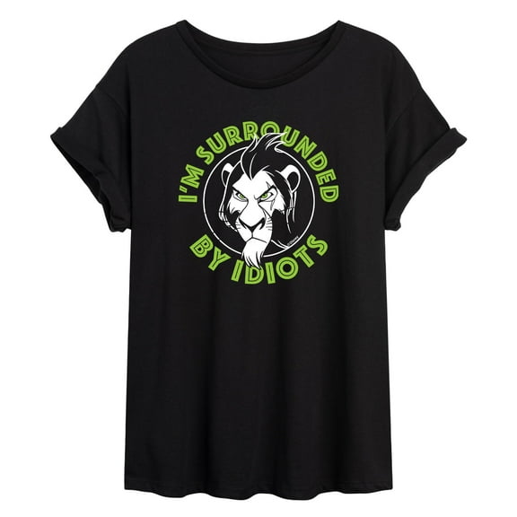 The Lion King - Scar Surrounded By Idiots - Juniors Ideal Flowy Muscle T-Shirt