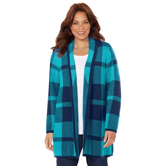 Catherines Women's Plus Size Country Village Sweater Cardigan