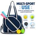 thumbnail image 5 of Waterproof Pickleball Paddle Bag for Men and Women, Large Capacity Tennis Bag with Adjustable Shoulder Strap and Zippered Paddle Compartment,M26, 5 of 7
