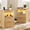 Natural, variant on GUNAITO Fluted Nightstand Set of 2 with Charging Station, Modern LED Night Stand with 2 Drawers and Pull Out Tray, Wood Bedside Table, End Side Table with Open Shelf for Bedroom,Black