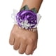 thumbnail image 1 of Inteprter Materiales de tela, ramillete de muñeca de rosa de satén hecho a mano para bodas, flor de muñeca nupcial única para dama de honor Kits de decoración para fiestas N8 morado, 1 of 6