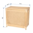thumbnail image 4 of Kouboo Rectangular Rattan Cane Clothes Hamper And Laundry Basket With Removable Liner & Lid, 2 Loads, Natural, 4 of 11