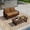 Light Brown/Dark, variant on UIXE Patio Loveseat, Heavy Duty Patio Bench Furniture Solid Wood Outdoor 2-Seater Sofa for Garden, Porch, Balcony - Beige