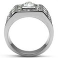 thumbnail image 3 of High polished (no plating) Stainless Steel Ring with Top Grade Crystal in Clear for Women Clear Stone Color Style TK350 Size 10, 3 of 3