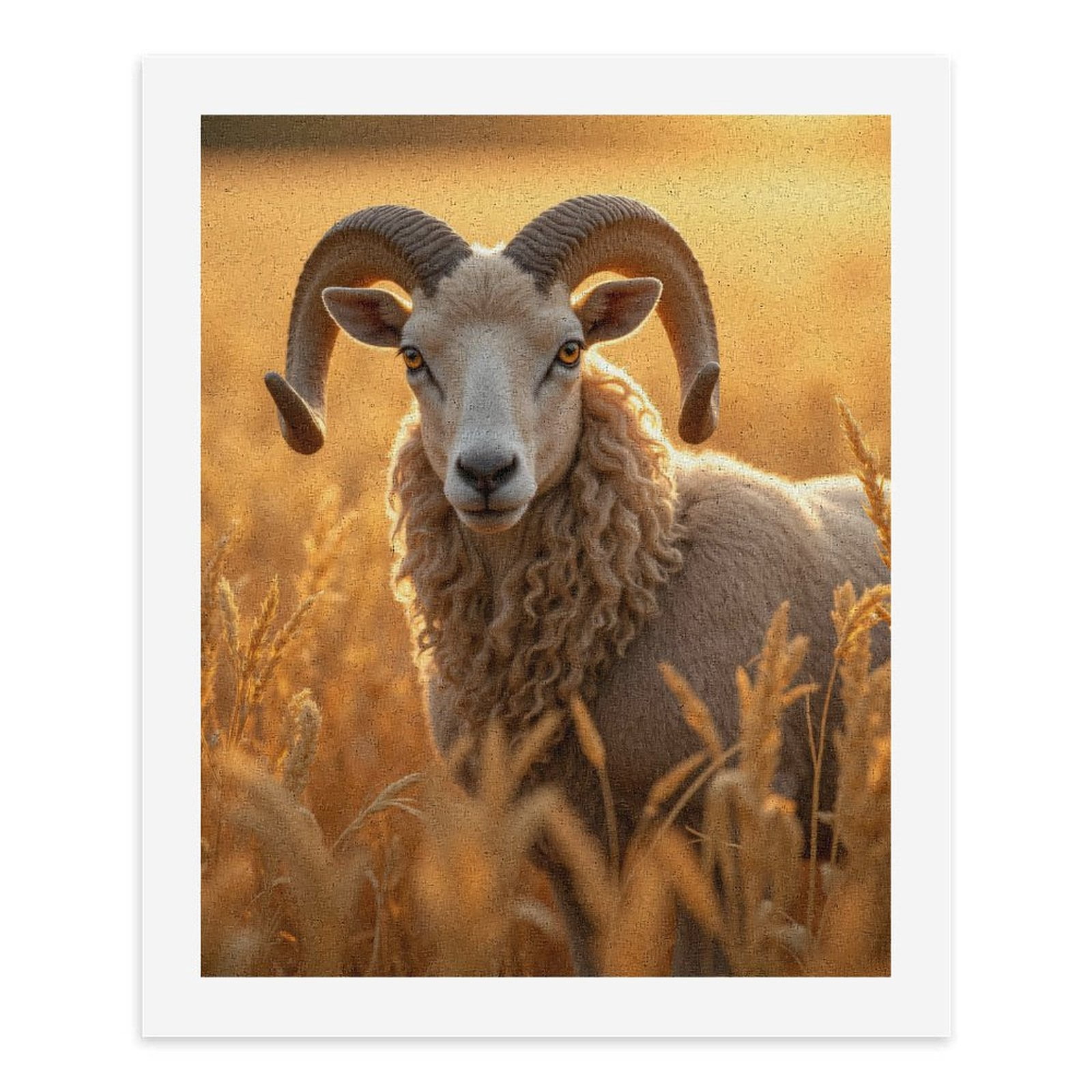 Paint by Numbers Kit for Adults, Golden Field Majestic Ram Paint by Numbers, Easy Paint by Numbers Kit for Adults Beginner, DIY Adult Paint by Number Kits on Canvas, Home Decor