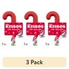 (3 pack) Hershey's Kisses Milk Chocolate Christmas Candy, Plastic Cane 2.24 oz