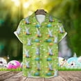 thumbnail image 3 of ZZHZGZ Fourth of July Beach Clothes for Men Men's Easter Digital 3D Printed Short Sleeve Shirt Top Shirt Late July Mens Flannel Shirt Flannel Purple L, 3 of 5