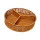 thumbnail image 5 of Cesta de frutas tejidas de ratán Bandeja de pan Bandeja 3 compartimentos 3 Comparos Snack Snack Spoting Bandeja de pan Canasta para bocadillos de 28 cmx6cm, 5 of 8