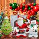 thumbnail image 2 of Christmas Decoration Balloons Set - Santa, Snowman & Tree Designs in Red, White, Green & Silvery - Perfect for Holiday Parties, indoor & outdoor Festive Decor, 2 of 5