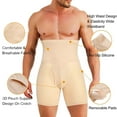 thumbnail image 5 of BLTIBY Mens Boxers High Waisted Tummy Control Shapewear Underwear with with Fart Pads Briefs Slimming Body Shaper Pants Beige 3XL, 5 of 5