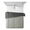 thumbnail image 3 of Serta Down Alternative Comforter 3D Embossed Grid Grey, Twin/Twin XL, 3 of 4
