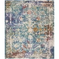 thumbnail image 6 of SAFAVIEH Sutton Jamaar Transitional Runner Rug, Turquoise/Lavender, 3' x 8', 6 of 6