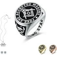thumbnail image 6 of Customizable Class Rings Fully Personalized Class Rings for Men Class Rings 925 Sterling Silver Rings Men's Class Rings Class Rings for Men High School Size 5-15 Men's School Ring, 6 of 10