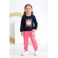 thumbnail image 4 of Happy Town Toddler Girl Fall Outfits Long Sleeve Letter Top and Long Pants Set Toddler Sweatsuits, 4 of 9