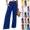 10# Royal Blue, variant on Women Palazzo Pants Summer Flowy Wide Leg High Waist Lounge Trousers with Pockets 2026 Casual Beach Vacation Purple XXL