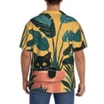 thumbnail image 3 of Wukai Cat Hiding In Potted Plants Men's Casual Short-Sleeve Button Down Shirt,Cuban Shirts for Men,Mens Short Sleeve Dress Shirts-X-Large, 3 of 5