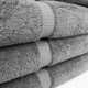 thumbnail image 4 of Towels Chakir - Juego de 4 sábanas turcas (100% algodón, 30 x 60 cm), color gris, 4 of 6