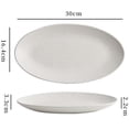 thumbnail image 2 of Plates Home Steamed Fish Plates, Ceramic Tableware, Hotel Restaurant Commercial Creative Oval Dishes Dishes(A,Small), 2 of 7