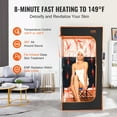 thumbnail image 3 of VEVOR Portable Sauna Tent, 1400W Personal Sauna Kit for Home Spa, Detoxify & Soothing Infrared Heated Body Therapy, Time & Temperature Remote Control with Chair & Floor Mat, Black, 3 of 9