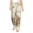 thumbnail image 2 of Lsque New York Print Women's Pajama Pants, Lounge Pant - Comfortable Home Wear,Elastic Waistband, Stylish Design-Large, 2 of 9