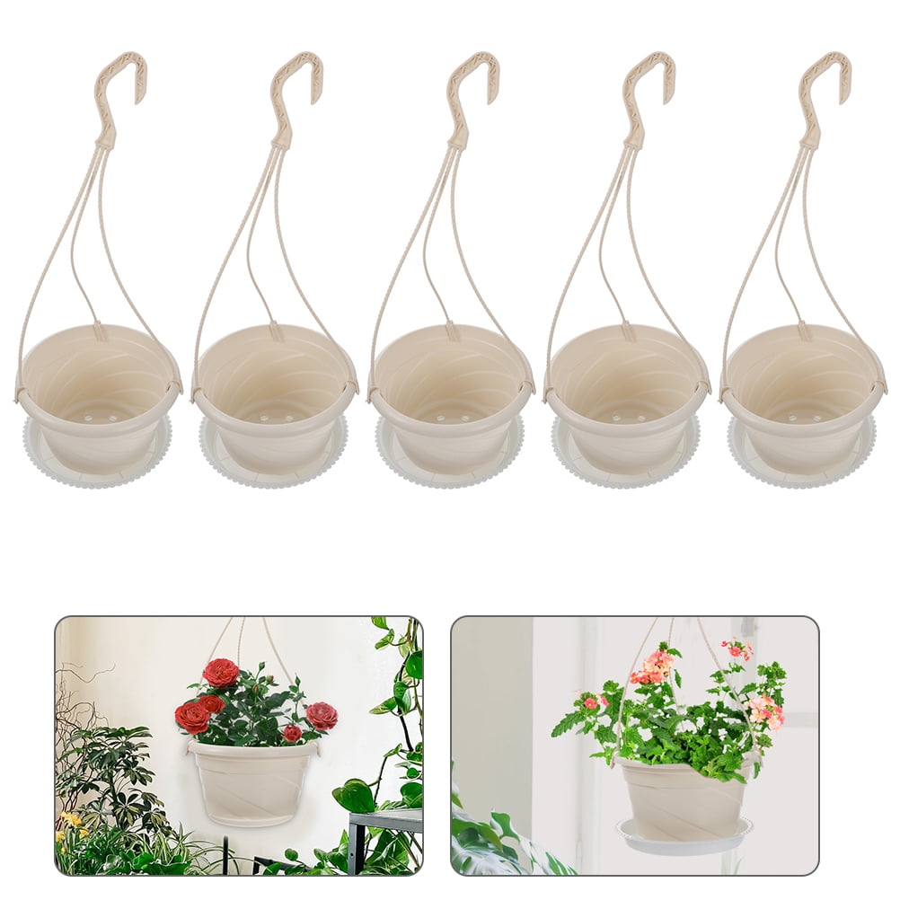 GETAJGHSD Wall Hanging Planters White Plastic 8 Sets