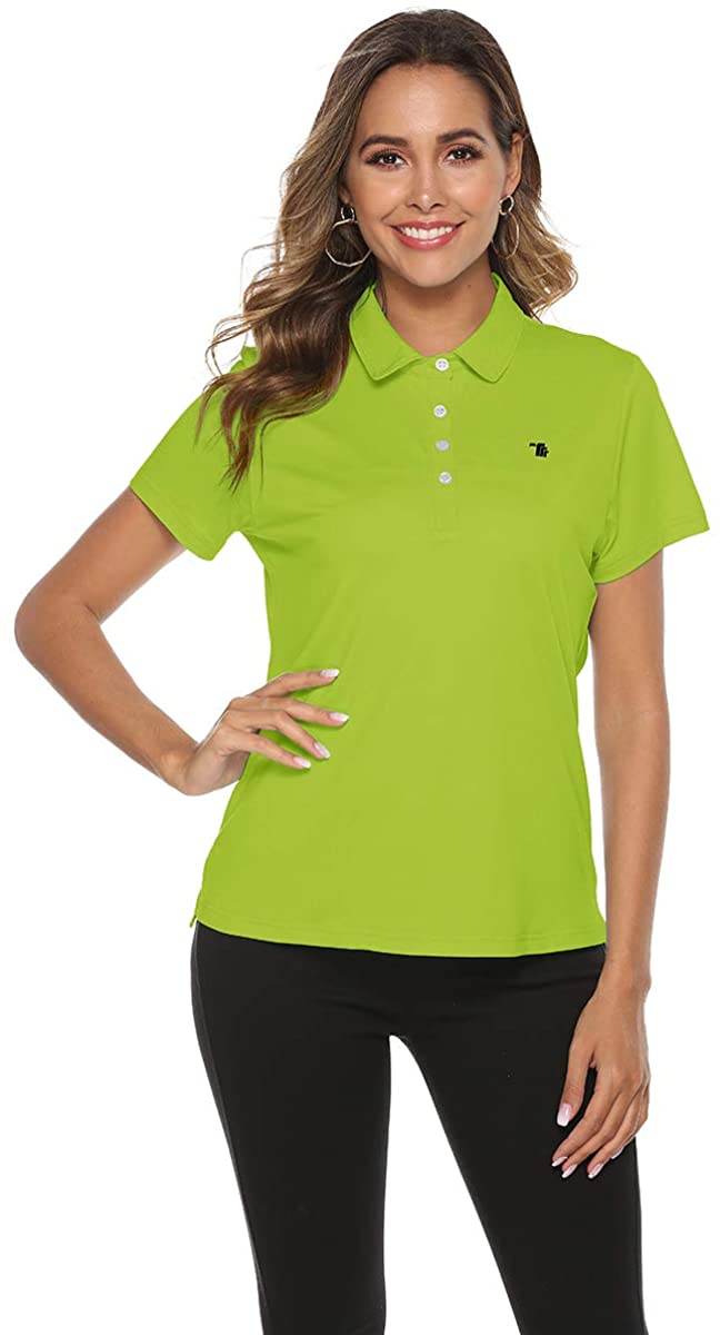 Women Golf Shirts Dry Fit Short Sleeve 