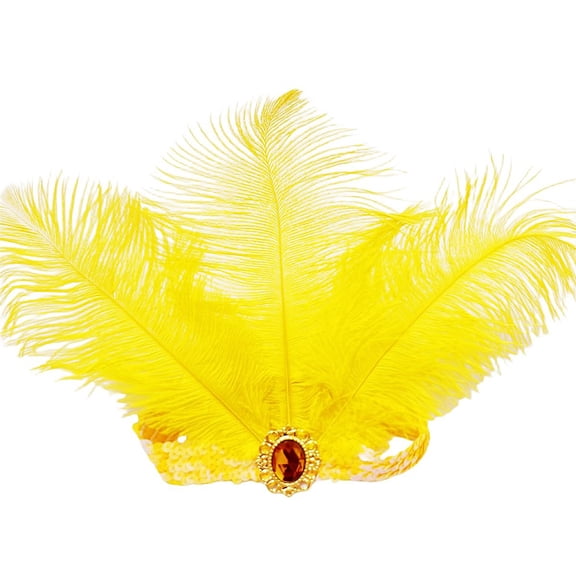 Christmas Day Cocktail for Women Sequins Headpiece Headband 192ts Headwear Yellow