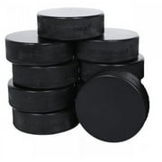 A&R Official Size & Weight Game / Practice Ice Hockey Pucks, Black - 10 Pack