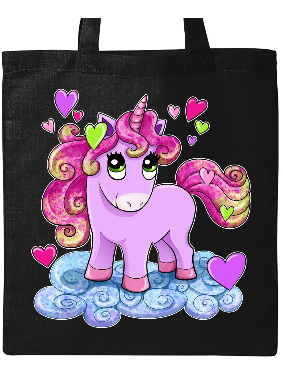 Download INKtastic - Valentine Unicorn with hearts Tote Bag ...