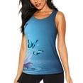 thumbnail image 2 of Picia Butterflies And Waterlily In Water Pattern Women's Workout Tank Top,Breathable Activewear,Slim Fit Athletic Top,Versatile Workout Moisture-wicking top-XX-Large, 2 of 9