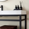 thumbnail image 5 of Vinnova Ablitas Composite Granite Stone Vessel Bathroom Vanity Sink 59.8"x19.7"SingleSink - White, 5 of 5
