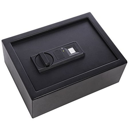 Ivation Biometric Digital Drawer Safe  4.37 x 11.8 x 8.6 Home Security Box With Fingerprint Lock, Backup Keys & Mounting