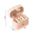 thumbnail image 3 of PRETXORVE Travel Jewelry Case Jewelry Travel Organizer Mini Jewelry Box Bridesmaid Gift Boxes Bridesmaid Proposal Stuffer Small Storage Organizer for Girls Women, 3 of 8