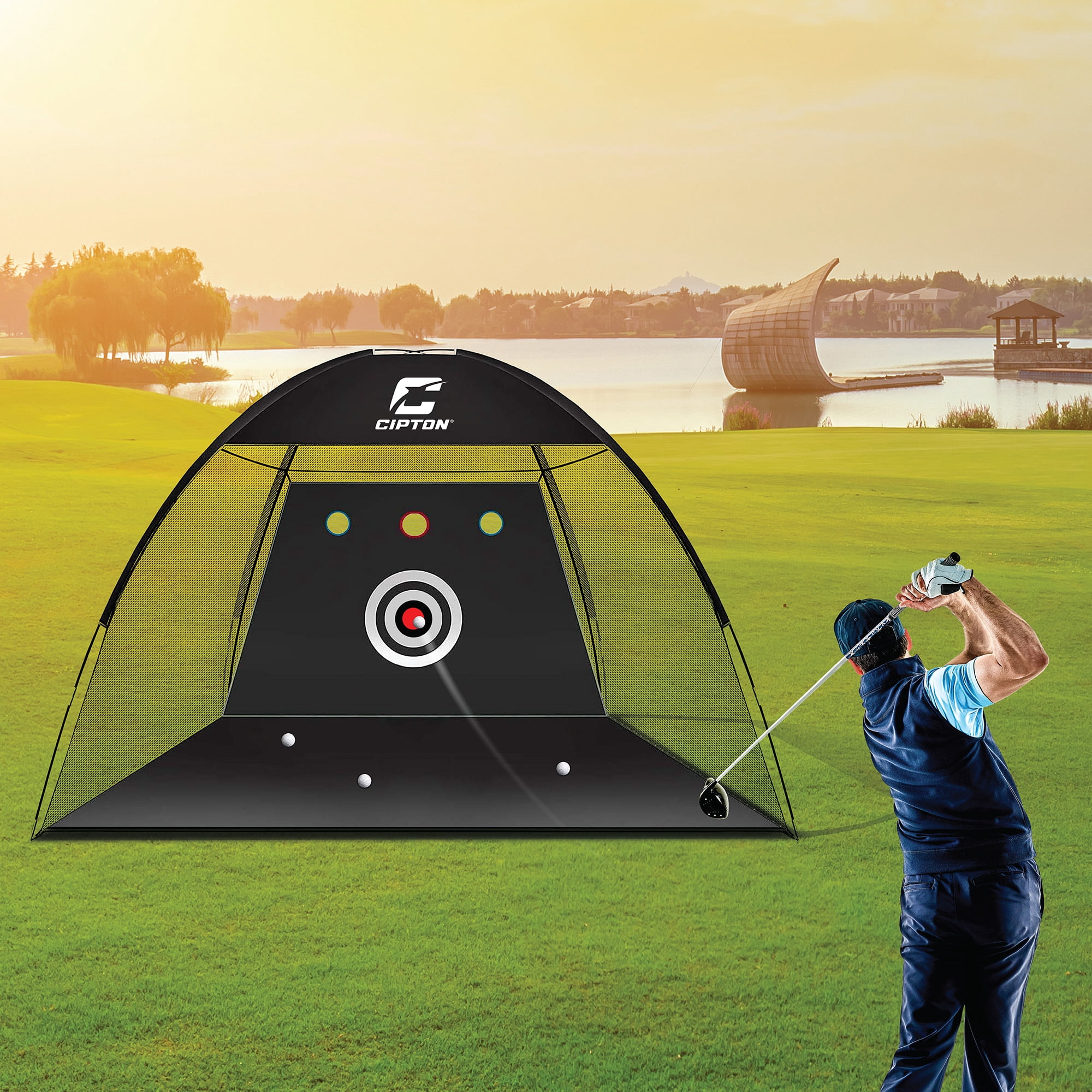 CIPTON Golf Practice Net, Chipping Pitching & Swing Precision Trainer with Multiple Targets